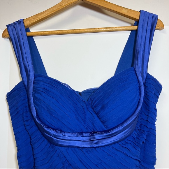 Tadashi Collection Royal Blue Silk Cocktail Dress SZ 12 - Picture 3 of 14